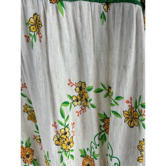Anthropologie Fig & Flower Medium Linen Blend Midi Dress Floral Cottagecore - Picture 5 of 16